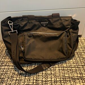 Prada diaper bag black
